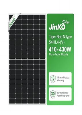 410W-430W Jinko Tiger Neo N Type Солнечные фотоэлектрические модули монолитное 54HL4- ((V)