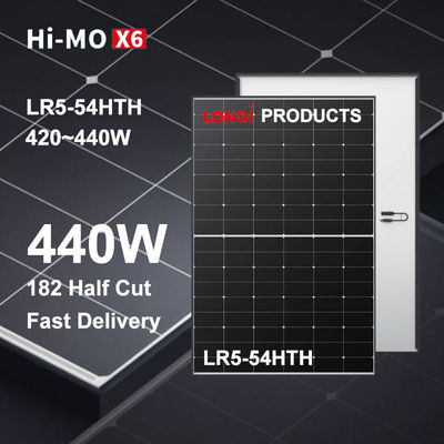 HPBC Black Frame Longi Hi-MO X6 ученый 435W 440W солнечная панель