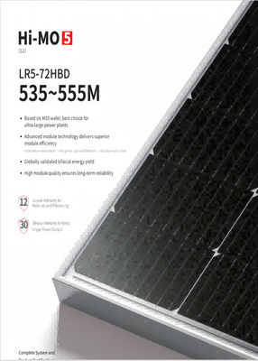 Двусторонние фотоэлектрические модули LONGi Half Cut Longi Solar 555W 535W 540W 545W 550W